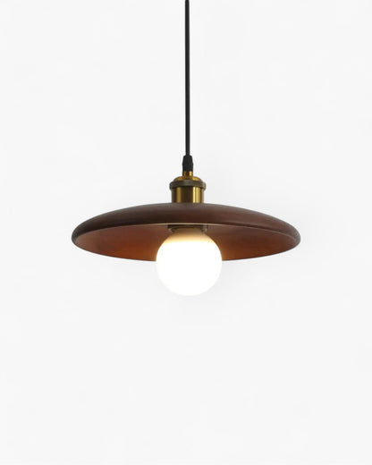 Minimalist Warm 3000K Wood Halo Pendant Light Kitchen Dining