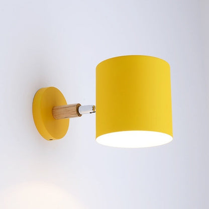 Nordic Adjustable Metal And Wood Modern Wall Light