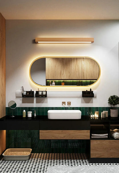 Modern Dimmable Linear Wood Acrylic Minimalist Wall Light