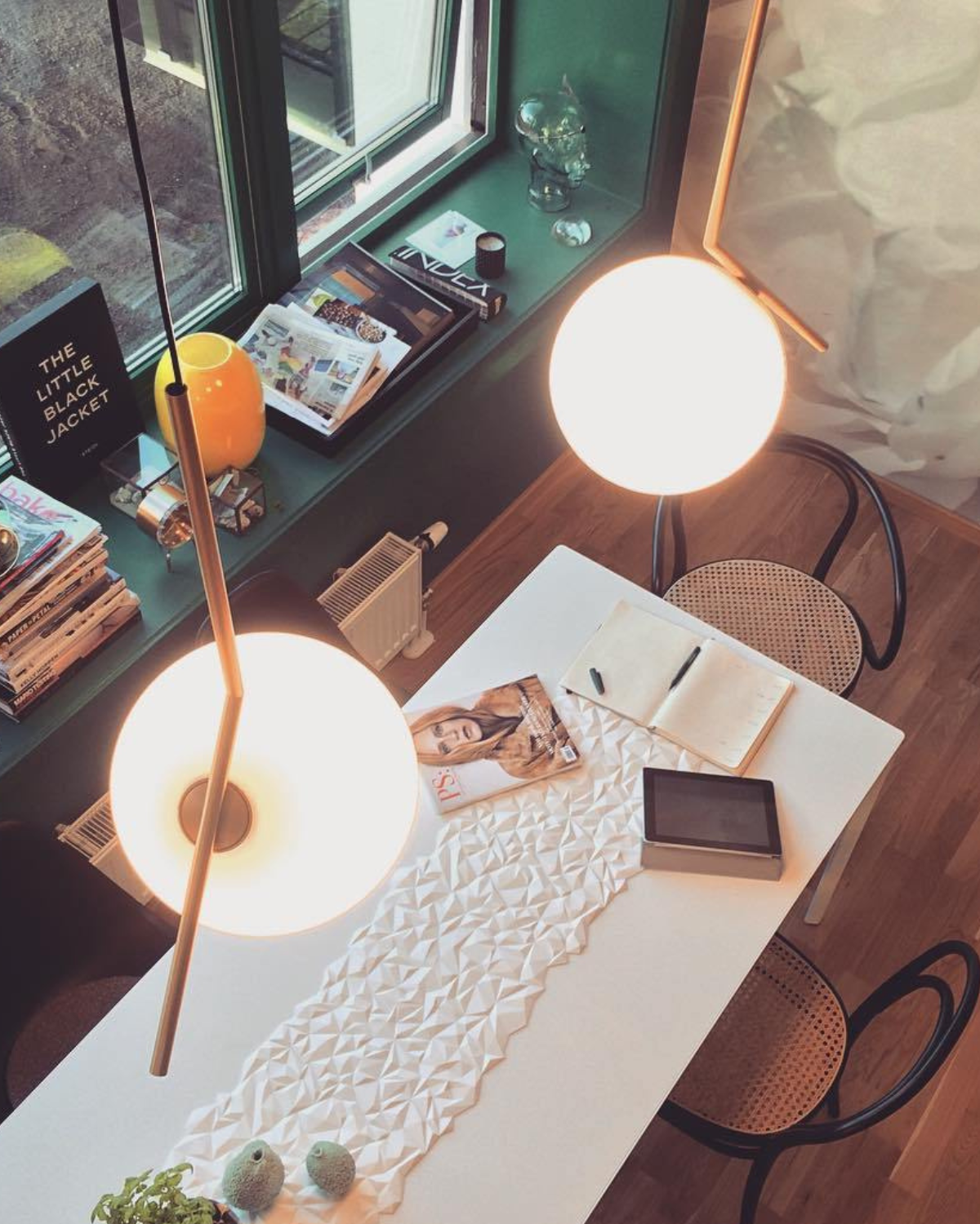 Modern Adjustable Height Glass Gold Finish Kitchen Pendant Light