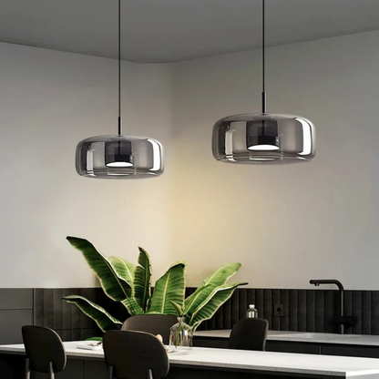 Modern Elegant Clear Glass Kitchen Island Pendant Light