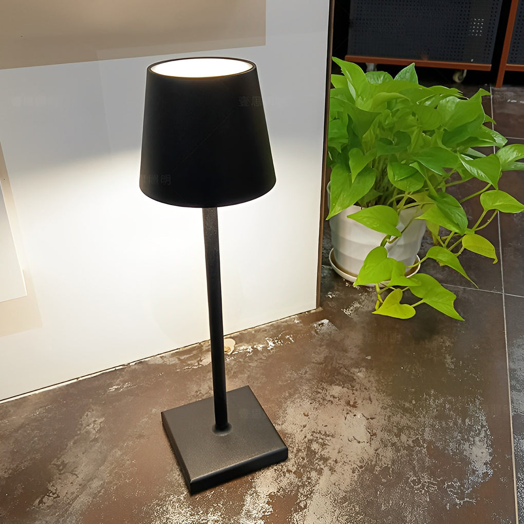 Modern Rechargeable Touch Control Aluminum Portable Bedside Table Lamp