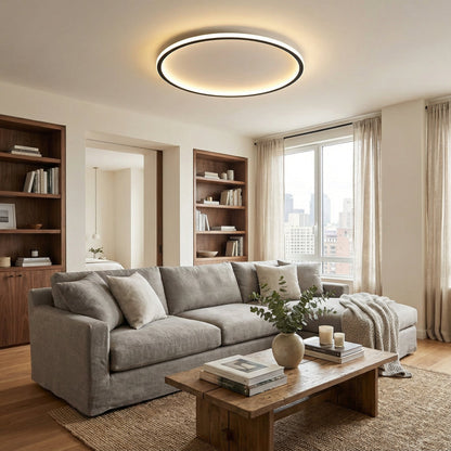 Round Scandi Aluminium Ceiling Light – LED