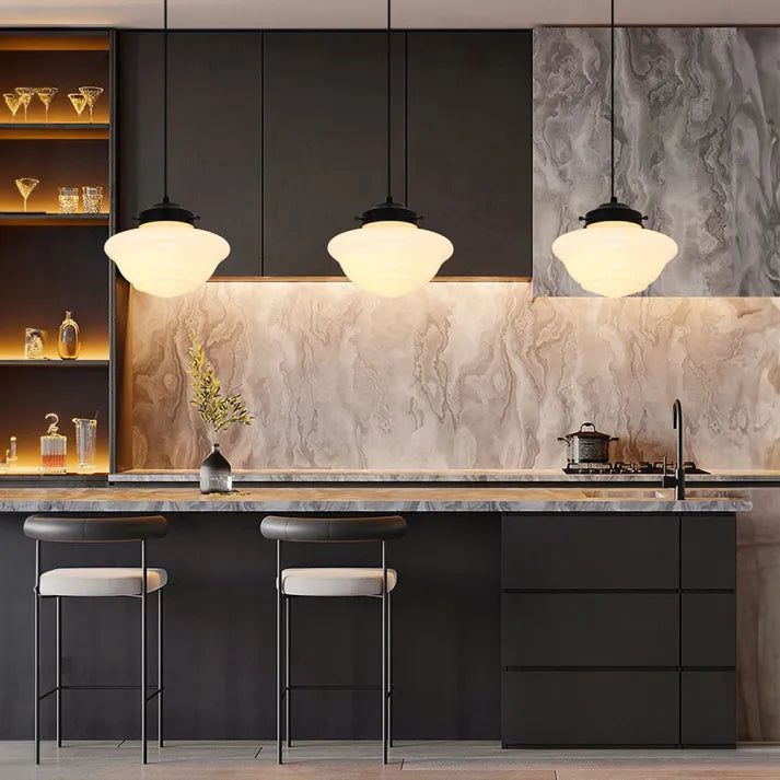 Vintage Glass Kitchen Island Pendant Light