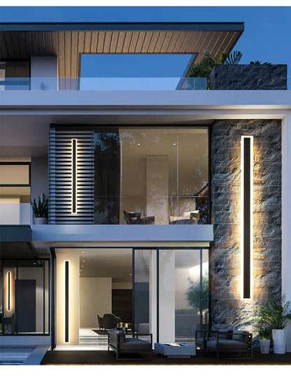 Modern Black Waterproof Led Outdoor Garden Wall Light