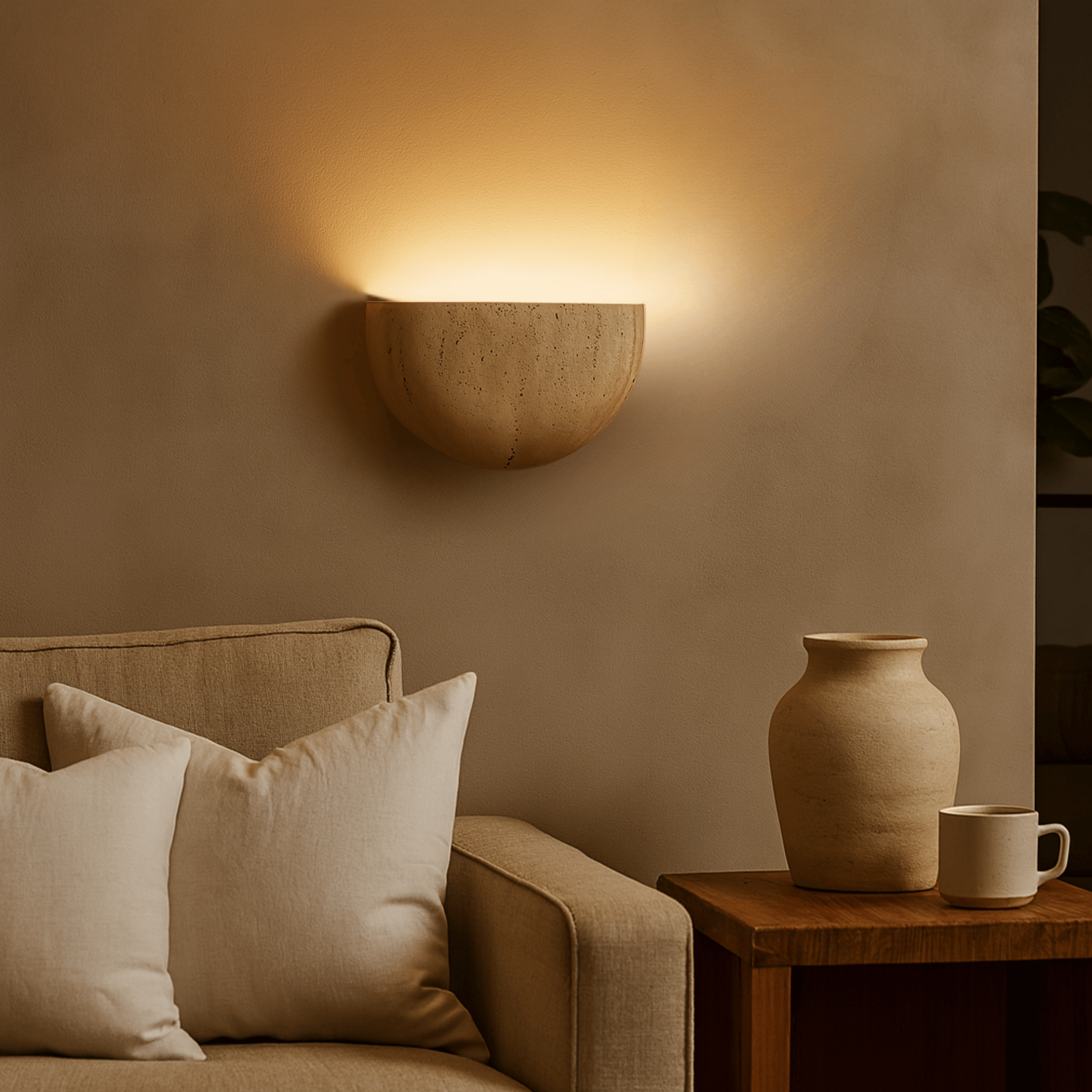 Travertine Stone Wall Lamp