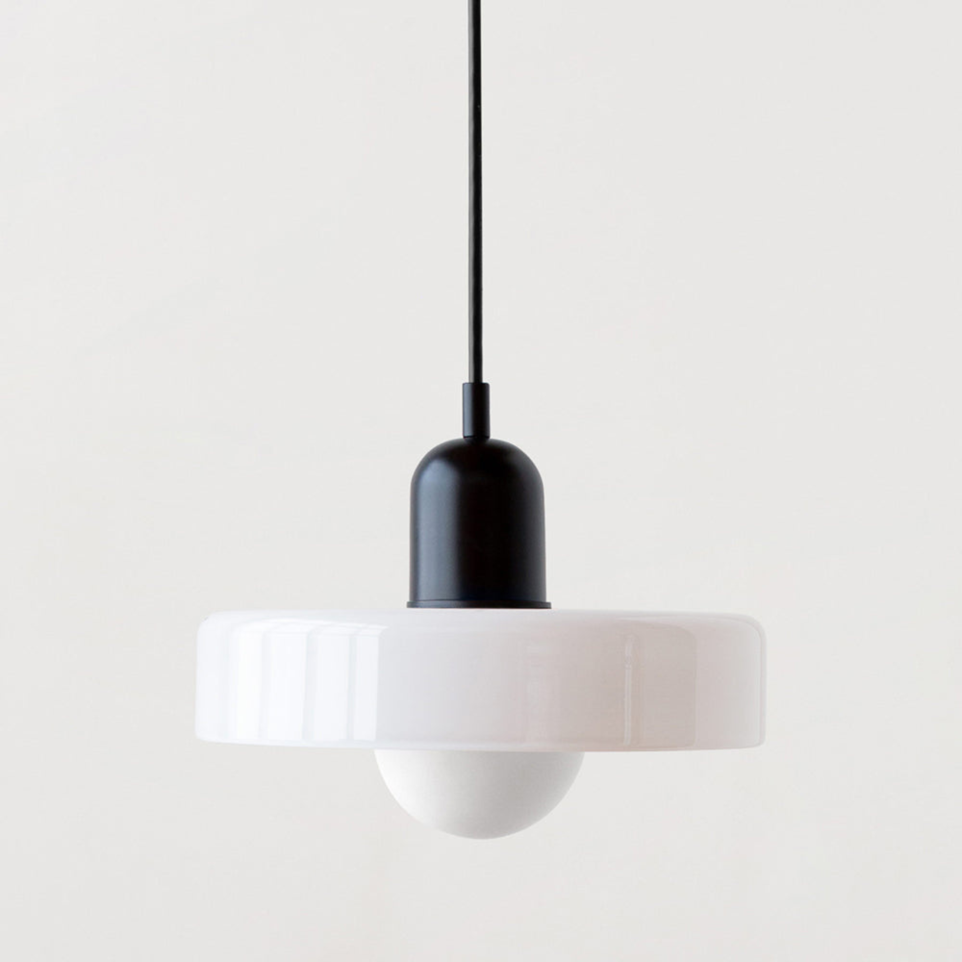 Modern Adjustable Height Glass Ambient Pendant Ceiling Light
