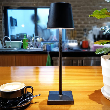 Modern Rechargeable Touch Control Aluminum Portable Bedside Table Lamp