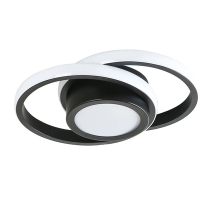 Modern Minimalist Double Ring Halo Contemporary Ceiling Light Fixture