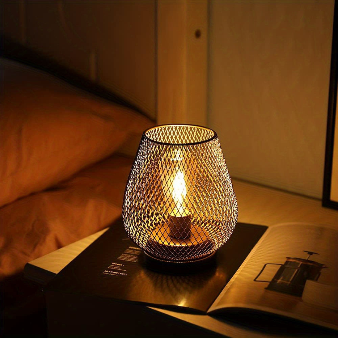 Wireless LED Lantern - Battery Operated Portable Table Light for Bedroom or Living Room