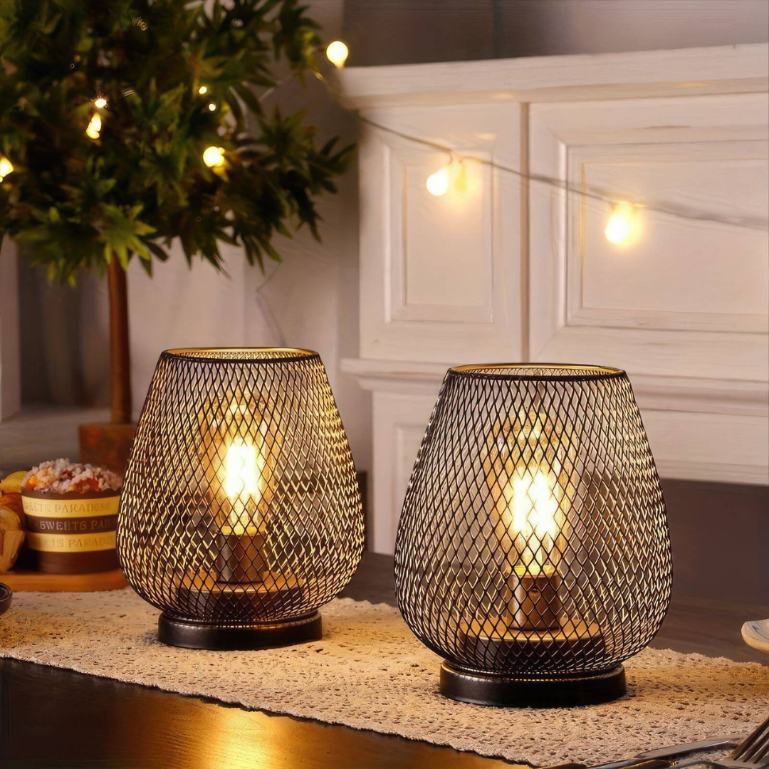 Wireless LED Lantern - Battery Operated Portable Table Light for Bedroom or Living Room