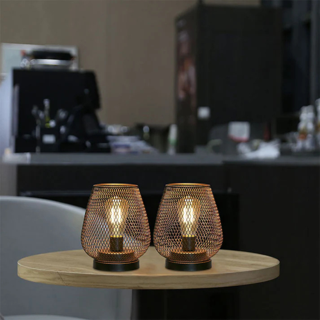 Wireless LED Lantern - Battery Operated Portable Table Light for Bedroom or Living Room