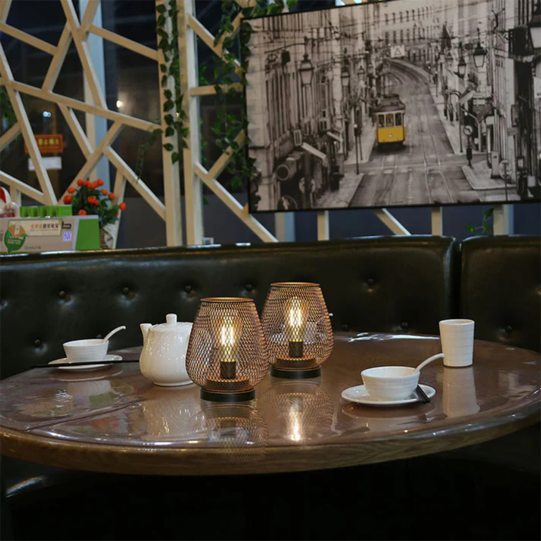 Wireless LED Lantern - Battery Operated Portable Table Light for Bedroom or Living Room