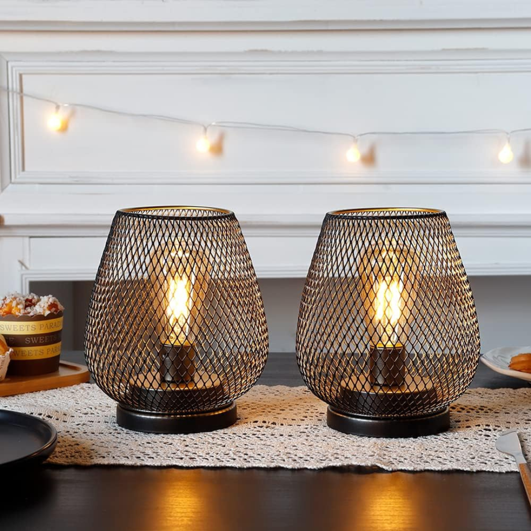 Wireless LED Lantern - Battery Operated Portable Table Light for Bedroom or Living Room