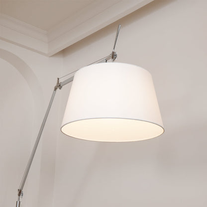 Adjustable Metal & Fabric Floor Lamp – Articulated Arm – Lounge & Reading