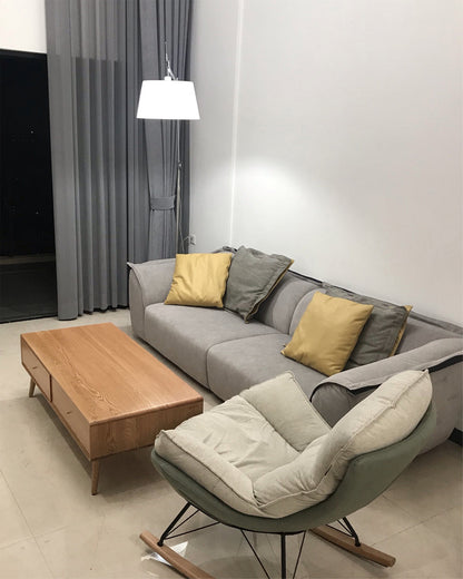 Adjustable Metal & Fabric Floor Lamp – Articulated Arm – Lounge & Reading