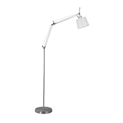 Adjustable Metal & Fabric Floor Lamp – Articulated Arm – Lounge & Reading