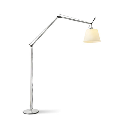 Adjustable Metal & Fabric Floor Lamp – Articulated Arm – Lounge & Reading