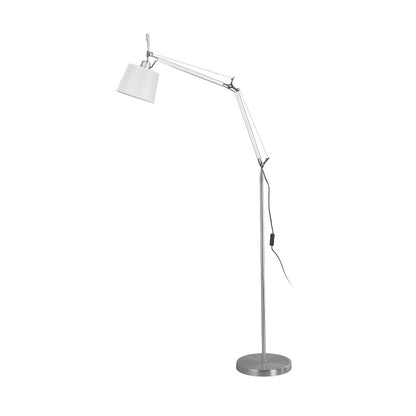 Adjustable Metal & Fabric Floor Lamp – Articulated Arm – Lounge & Reading