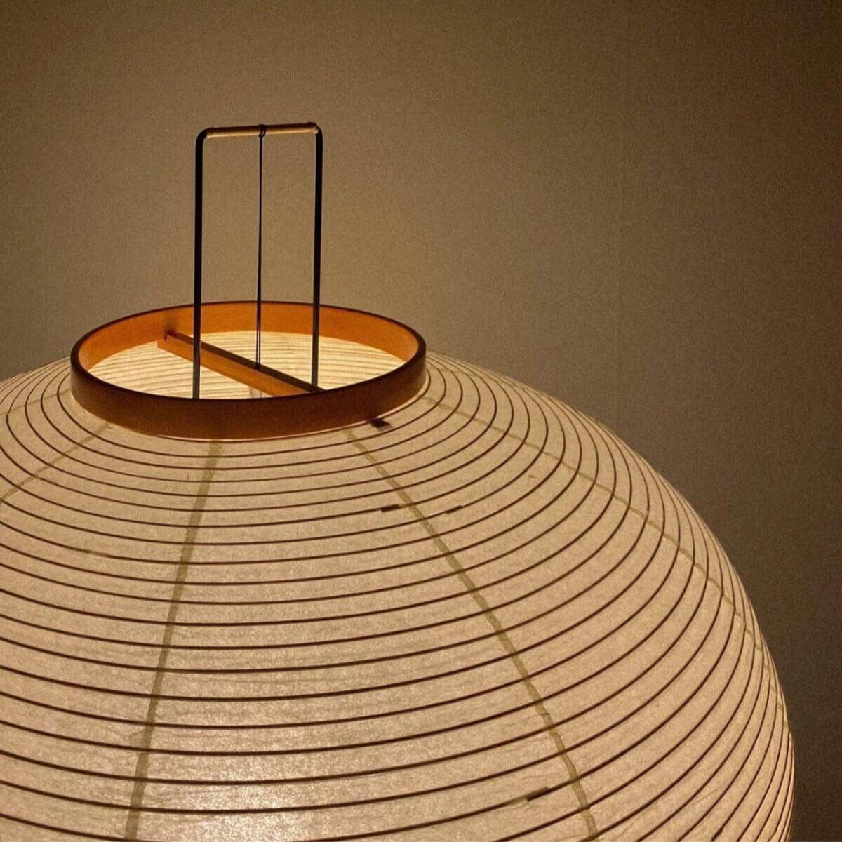 Retro Art Design Floor Lamp with Japanese Rice Paper Shade