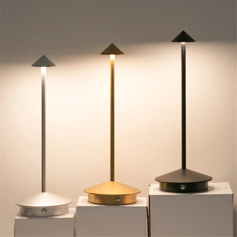 Cordless Bedside Table Lamp for Bedroom - Touch Control - Dimmable Rechargeable LED