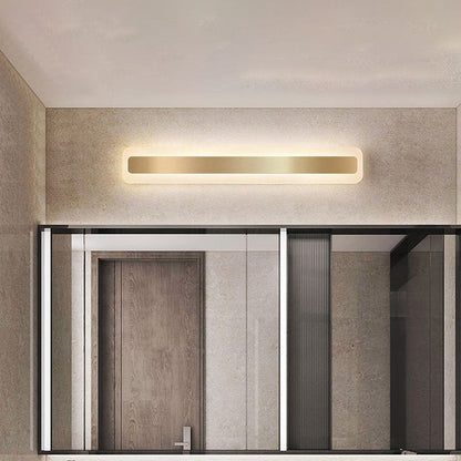 Modern Long Mirror Gold Finish Elegant Bathroom Wall Light
