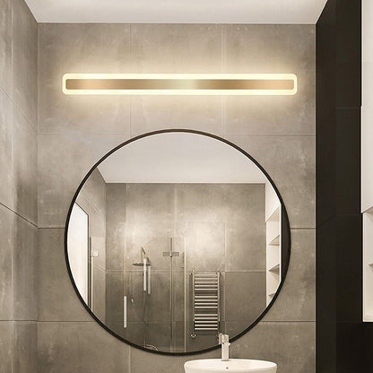 Modern Long Mirror Gold Finish Elegant Bathroom Wall Light