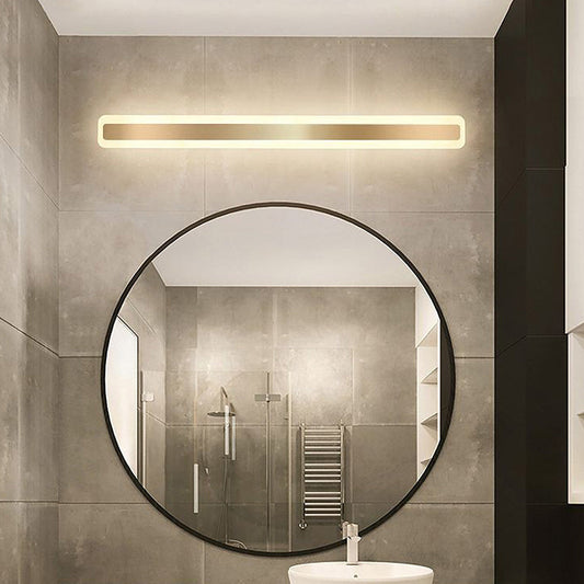Modern Long Mirror Gold Finish Elegant Bathroom Wall Light