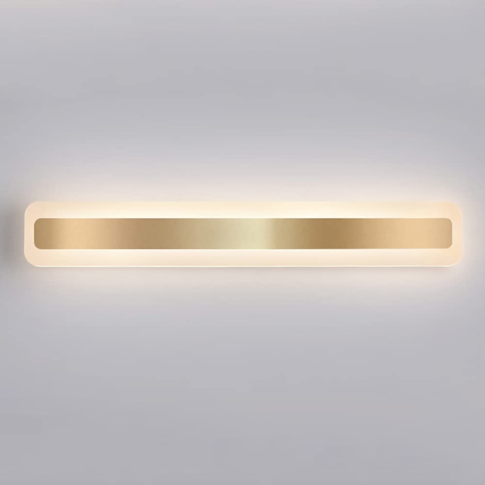 Modern Long Mirror Gold Finish Elegant Bathroom Wall Light