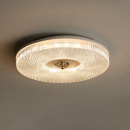 Round Metal Acrylic LED Flush Ceiling Light – Dimmable Hardwired for Bedroom & Kitchen