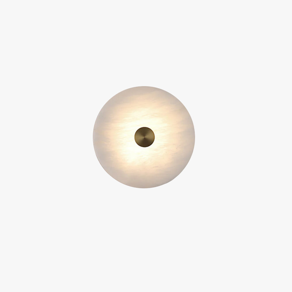 Minimalist Jade Alabaster Metal Wall Light