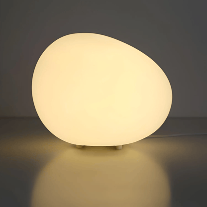 Minimalist LED Bedside Table Lamp for Bedroom - Night Light - Pebble-Shaped Design