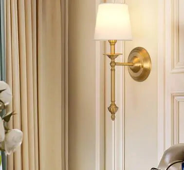Classic Brass Indoor Wall Light for Bedroom and Living Room