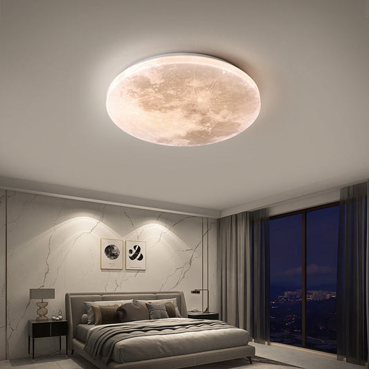 Moon Design LED Ceiling Light – Flush Mount 3-Colour Mode – Bedroom Kids Room