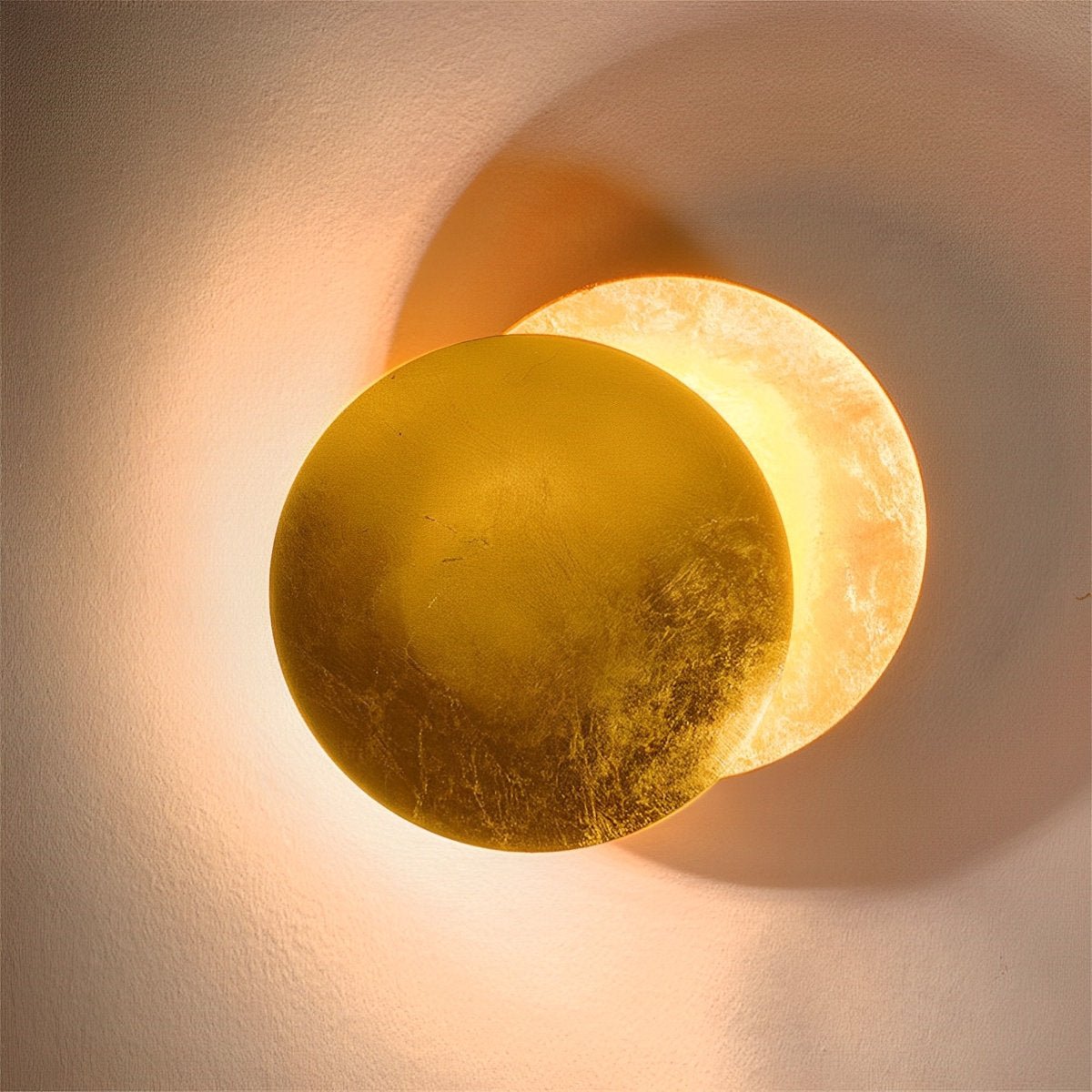Eclipse Style LED Wall Lamp – Moon Halo Effect Iron Sconce
