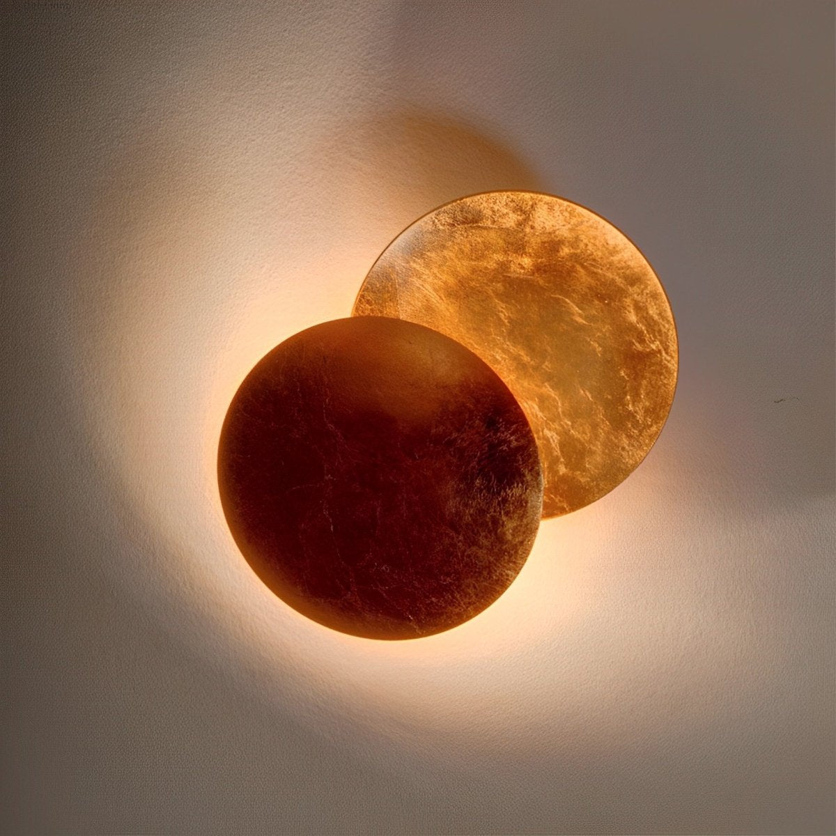Eclipse Style LED Wall Lamp – Moon Halo Effect Iron Sconce