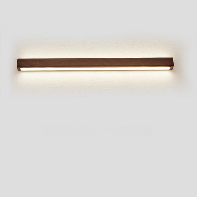 Minimalist Linear Wood LED Wall Light – Bedside Sconce