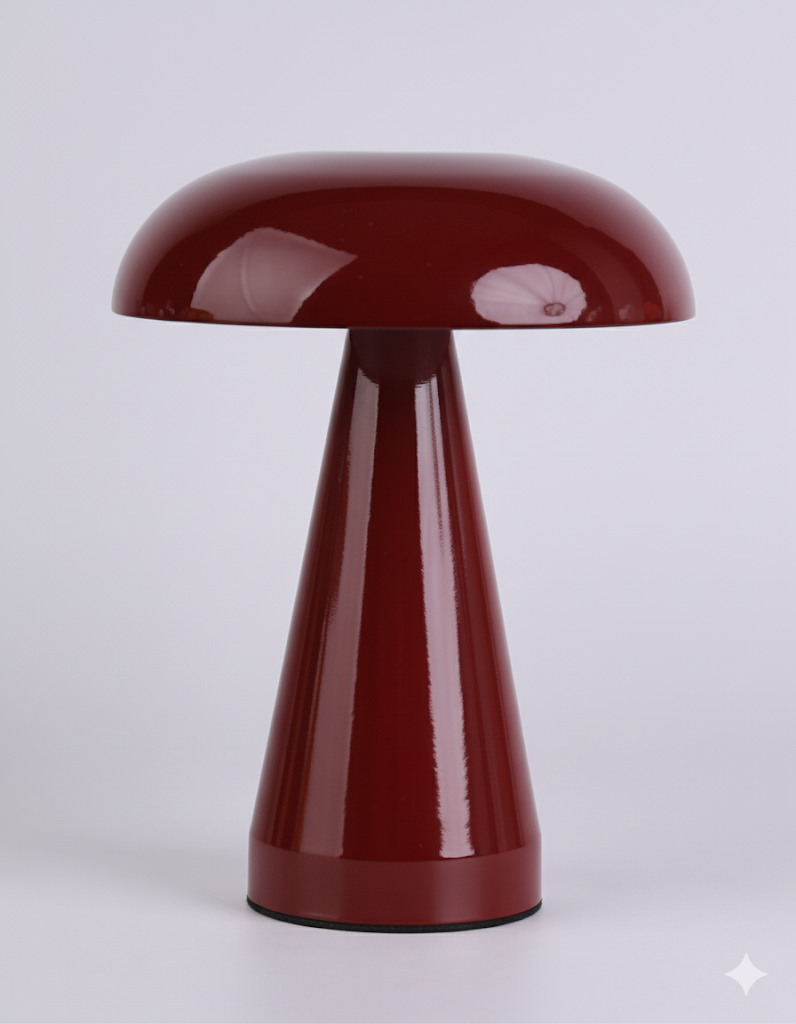 Modern Mushroom LED Table Lamp – Wireless Rechargeable 3 Colour Modes – Bedside