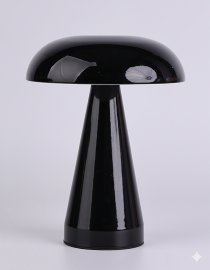 Modern Mushroom LED Table Lamp – Wireless Rechargeable 3 Colour Modes – Bedside