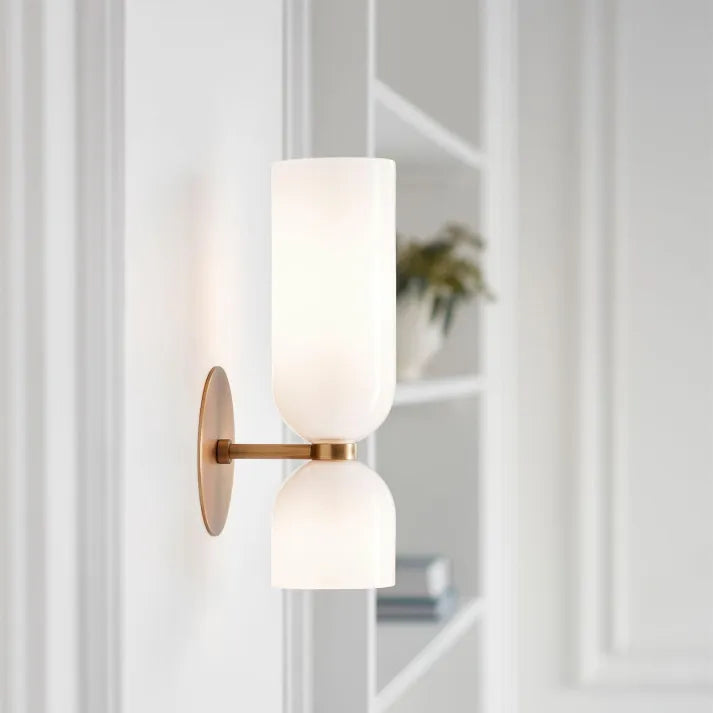 Elegant Led Glass Shades Contemporary Wall Sconce Lighting