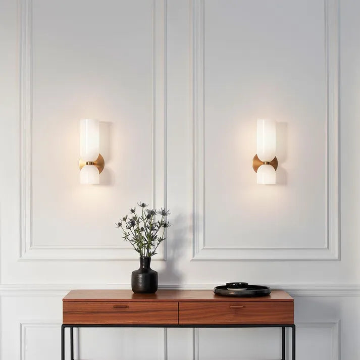 Elegant Led Glass Shades Contemporary Wall Sconce Lighting