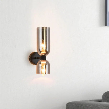 Elegant Led Glass Shades Contemporary Wall Sconce Lighting