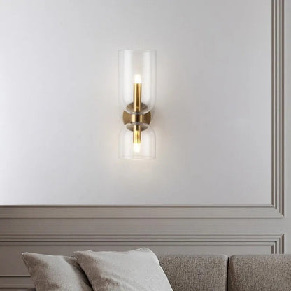 Elegant Led Glass Shades Contemporary Wall Sconce Lighting