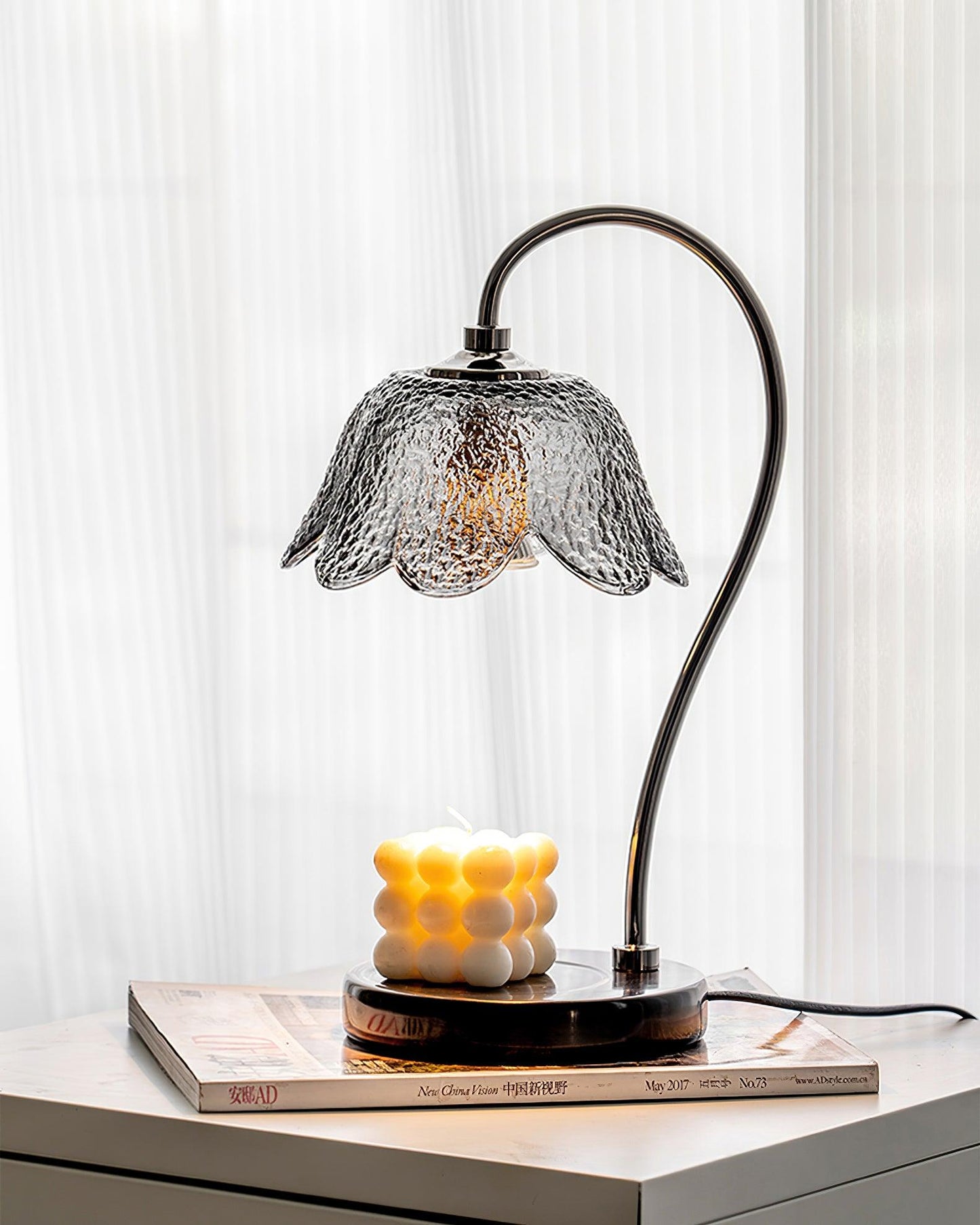 Bellix Candle Warmer Lamp – Black Metal Bell Shade