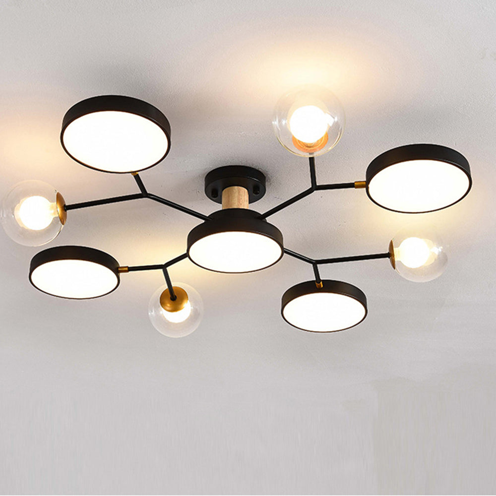Nature Inspired Led Flush Mount Ceiling Light Living Room