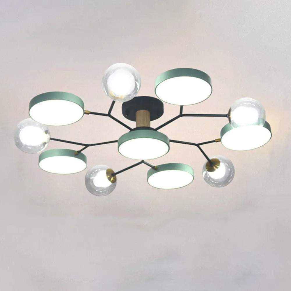 Nature Inspired Led Flush Mount Ceiling Light Living Room