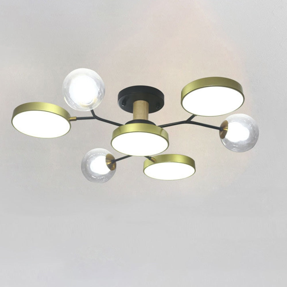Nature Inspired Led Flush Mount Ceiling Light Living Room