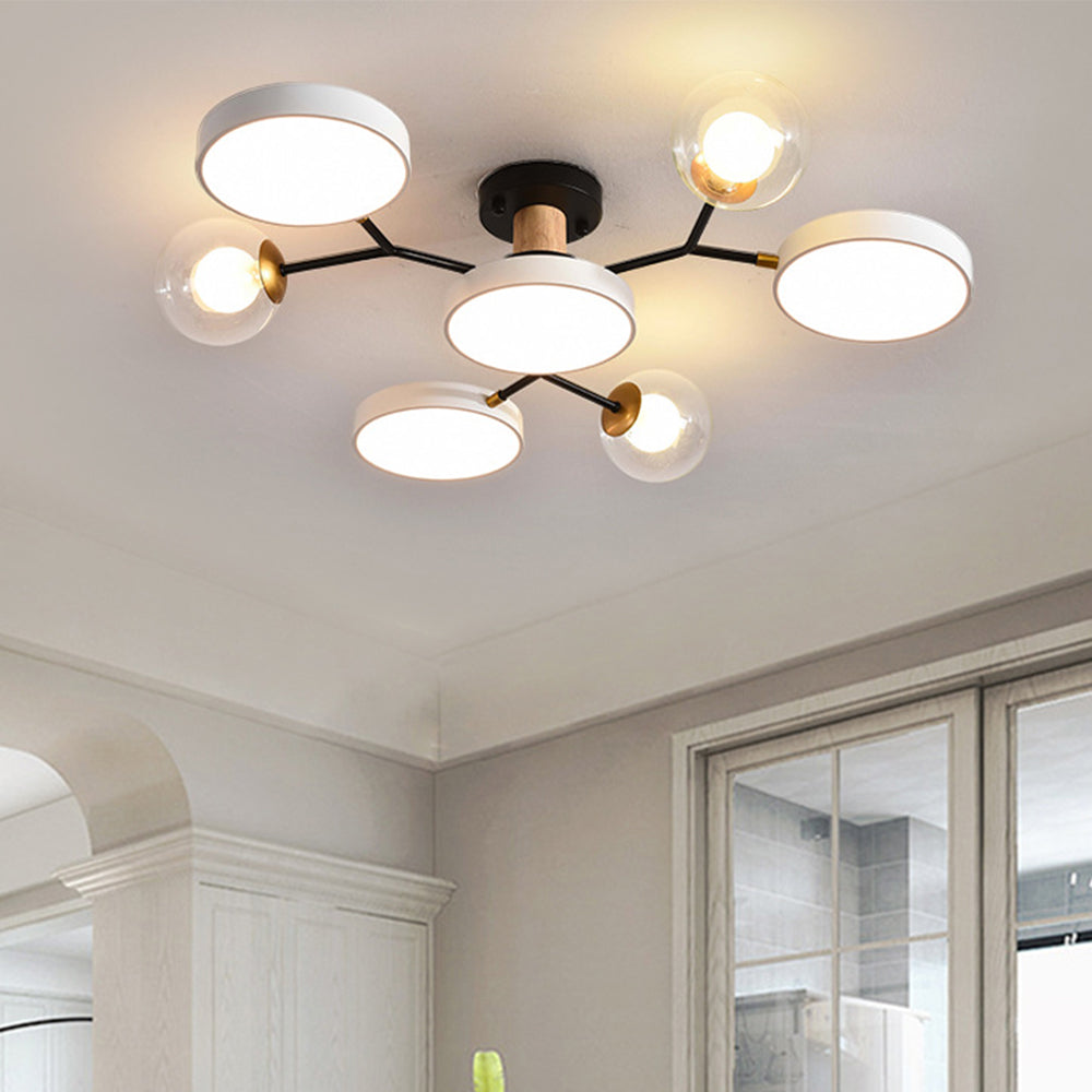 Nature Inspired Led Flush Mount Ceiling Light Living Room