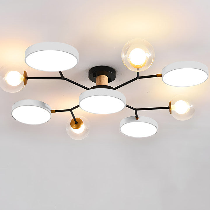 Nature Inspired Led Flush Mount Ceiling Light Living Room