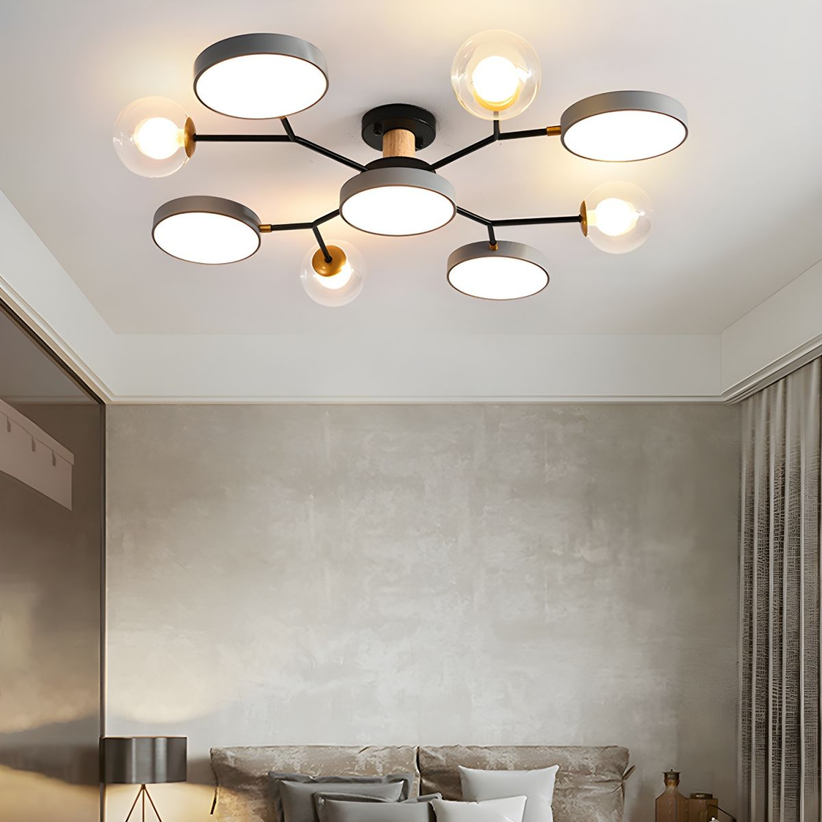 Nature Inspired Led Flush Mount Ceiling Light Living Room